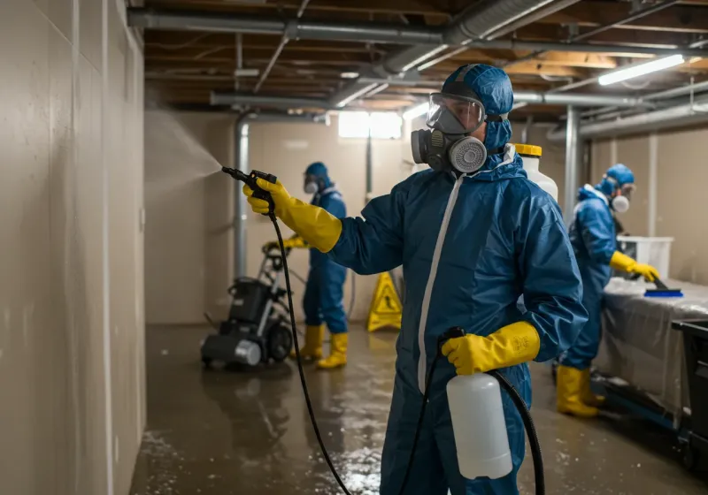 Basement Sanitization and Antimicrobial Treatment process in Florala, AL