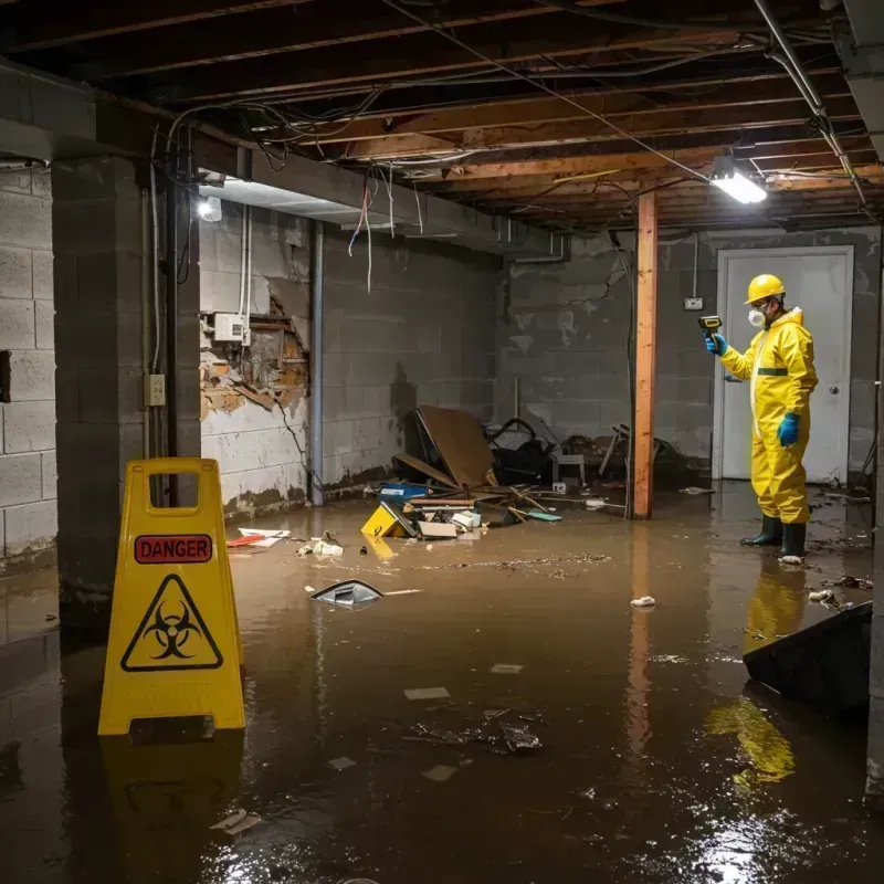 Flooded Basement Electrical Hazard in Florala, AL Property